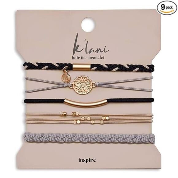 Womens hair tie bracelet set elastic no crease ponytail holder stylish jewelry g - Picture 7 of 7